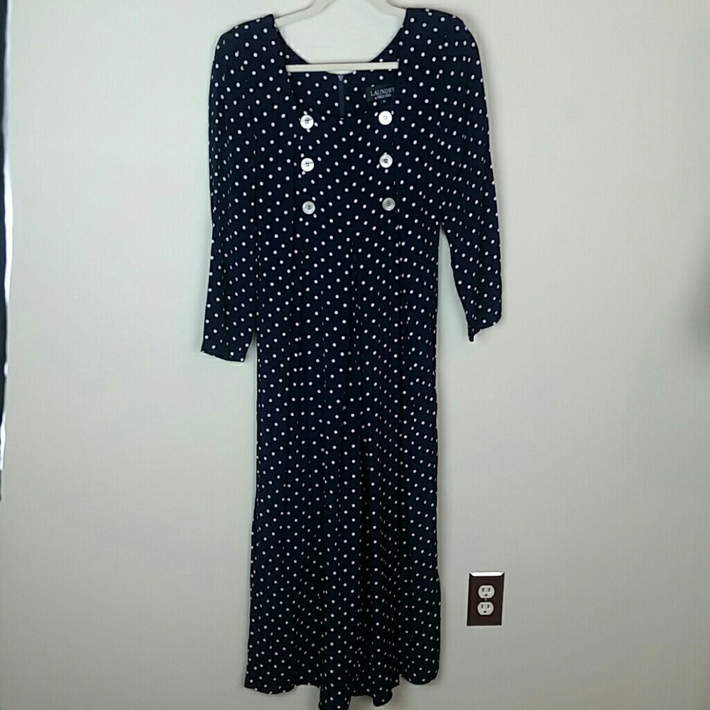 🍄Laundry by Shelli Segal polka dot jumpsuit
